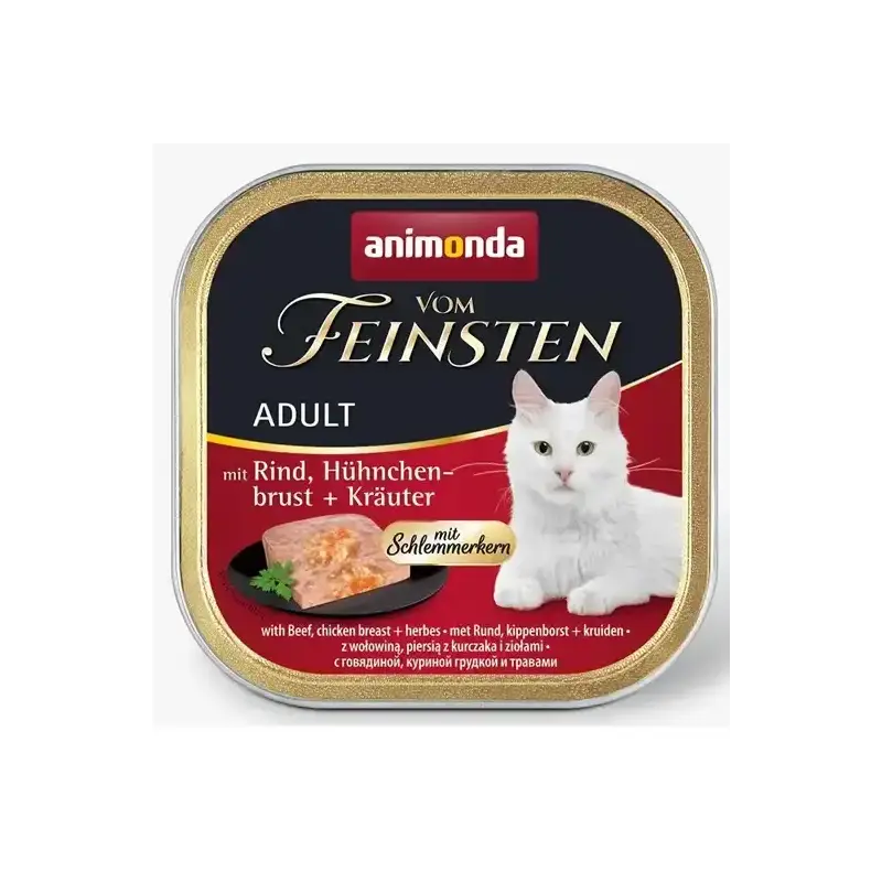 ANIMONDA Vom Feinsten Classic Cat wołowina, pierś z kurczaka, zioła 100g