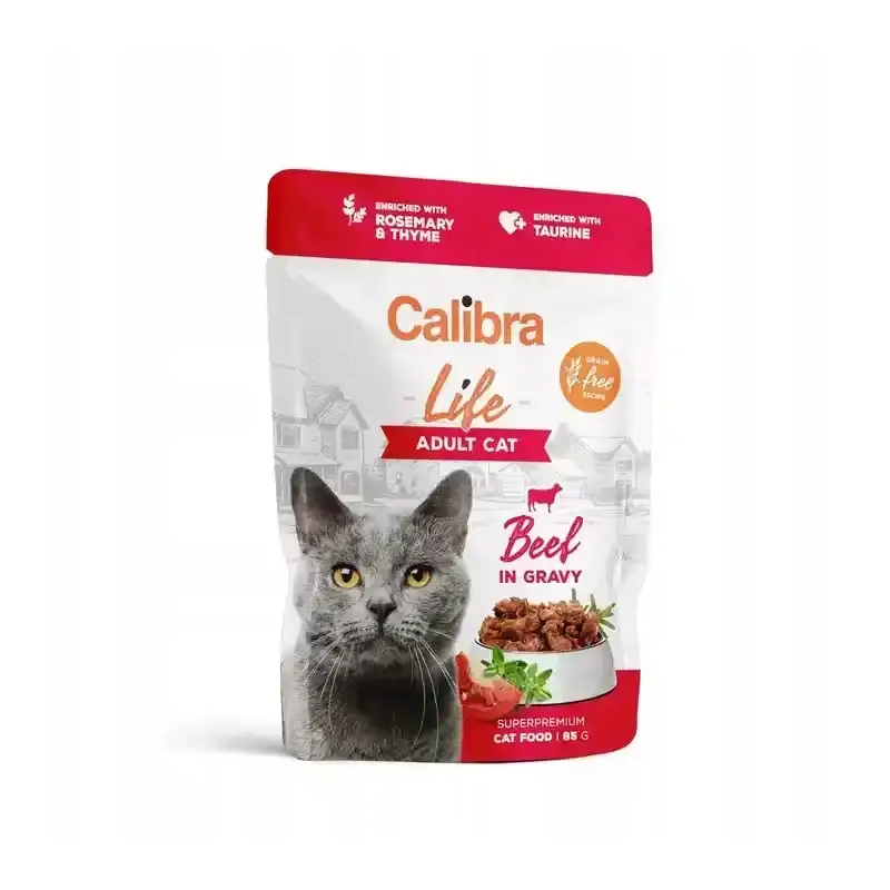 CALIBRA CAT LIFE POUCH ADULT BEEF 85g