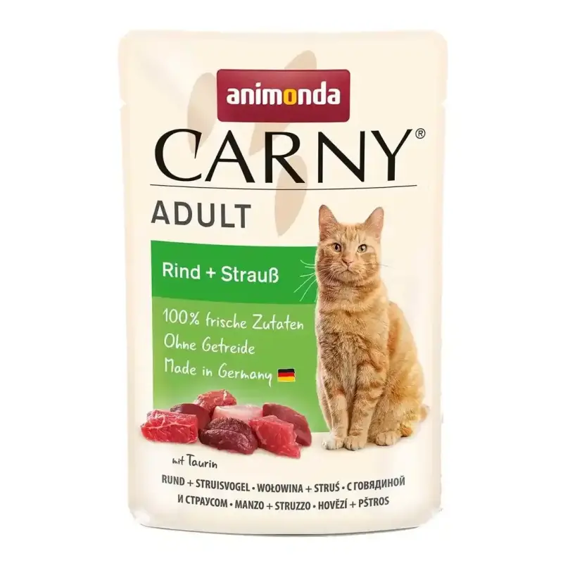 Animonda Carny Adult Pouch Wołowina Struś saszetka 85g