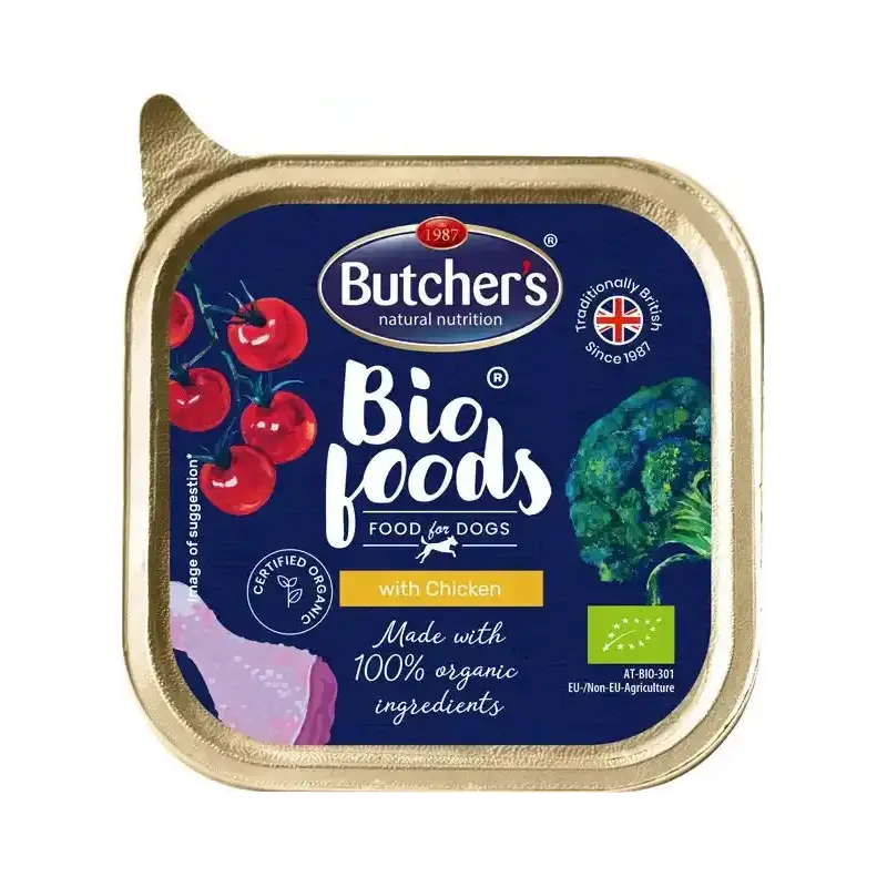 Butcher's BIO Foods Dog kurczak 150g tacka