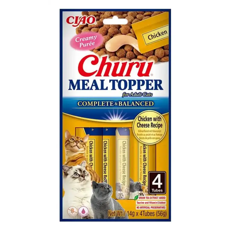 INABA MEAL TOPPER Kurczak z serem przysmak kot 4x14g