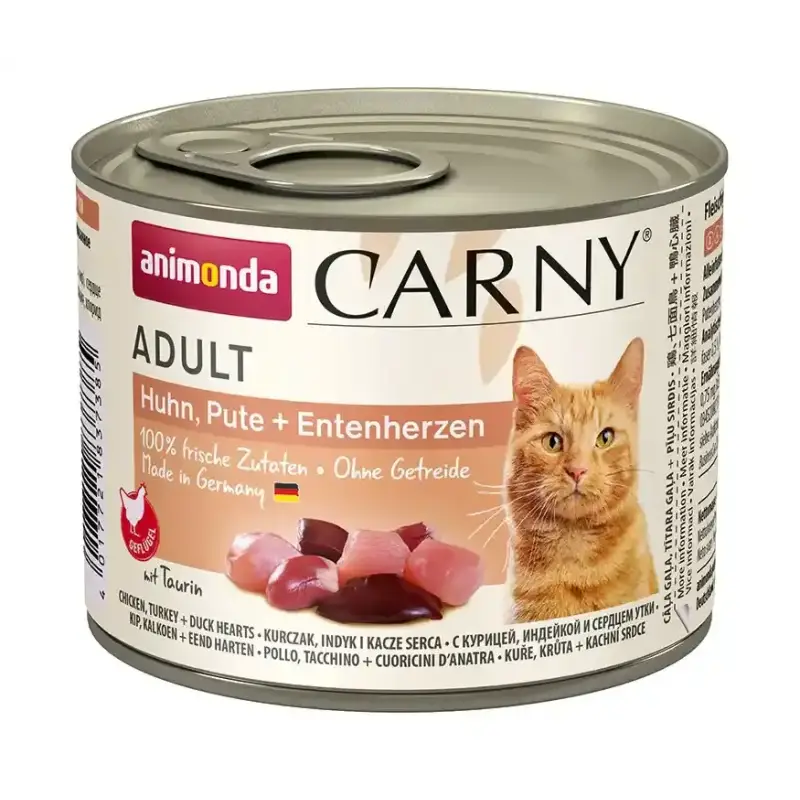 ANIMONDA Carny Cat Adult kurczak, indyk, kacze serca 200g