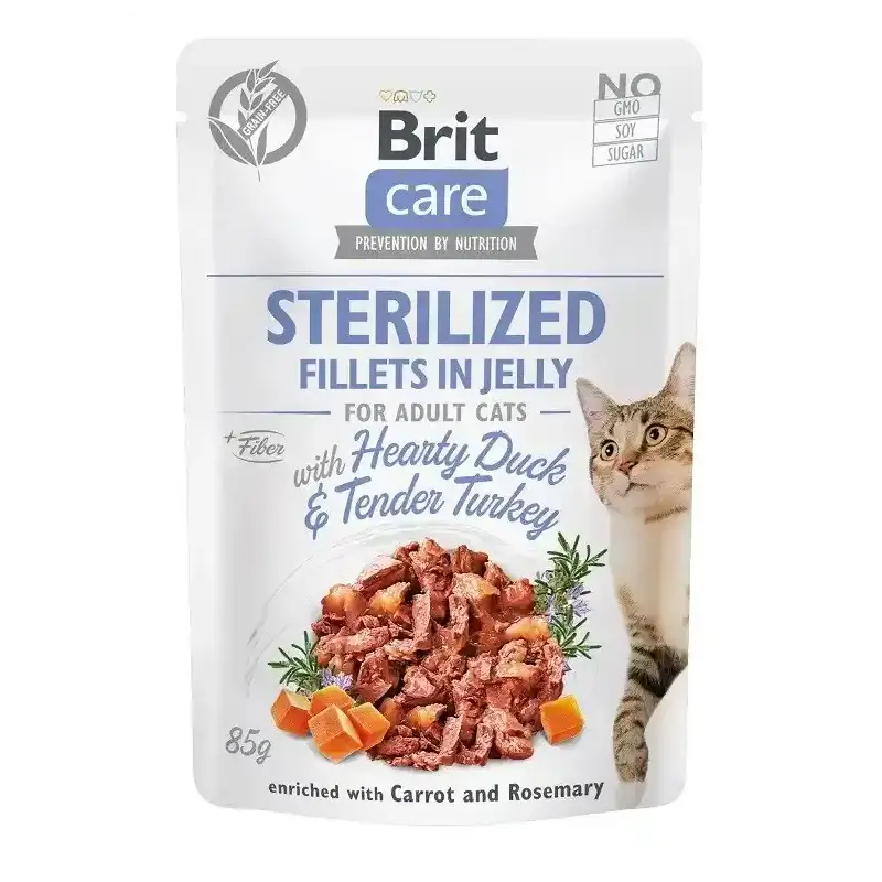 Brit Care Cat Fillets In Jelly Sterilized Duck And Turkey 85G