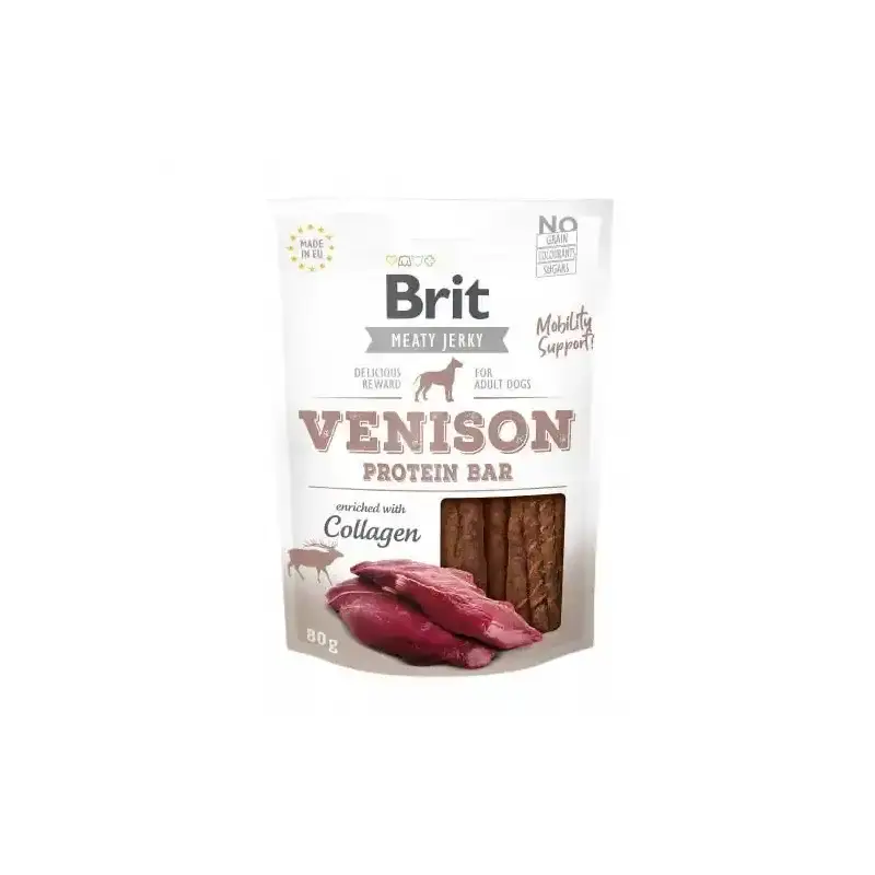 Brit Jerky Venison Protein Bar Dziczyzna  przysmak dla psa 200 g