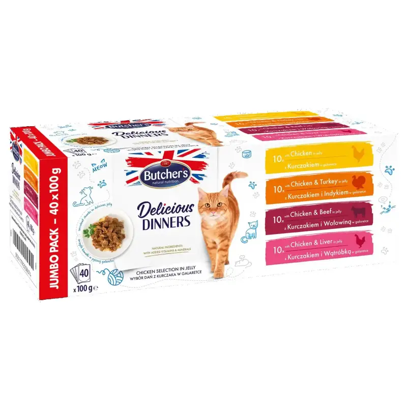 Butcher's Delicious Dinners Jumbo Pack 40x100g