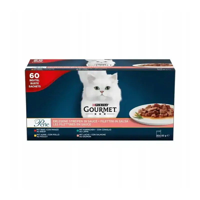 Purina Gourmet Perle fileciki w sosie mix smaków 60x85g