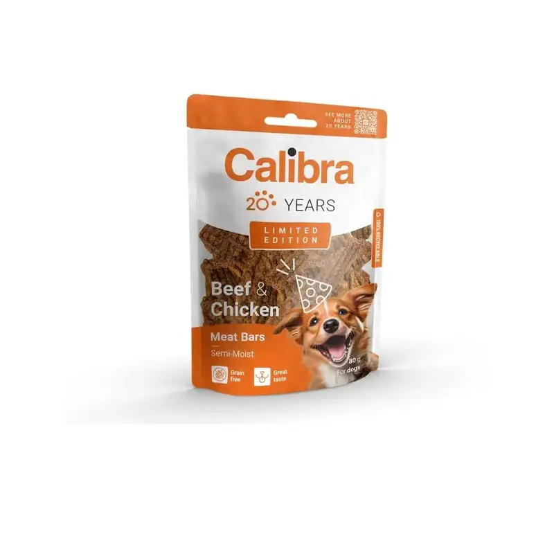 CALIBRA DOG LIMITED EDITION BEEF & CHICKEN BARS 80g