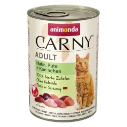 ANIMONDA Carny Adult Cat kurczak, indyk, królik 400g
