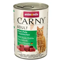 ANIMONDA Carny Adult Cat wołowina, indyk i królik 400g