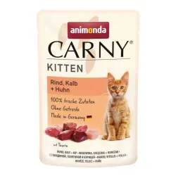 ANIMONDA Carny Kitten Pouch wołowina, cielęcina, kurczak 85g