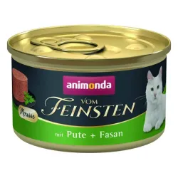 ANIMONDA Vom Feinsten Cat Mousse indyk, bażant 85g