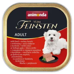 ANIMONDA Vom Feinsten Dog wołowina i serca indyka 150g