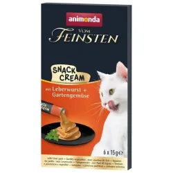 ANIMONDA Vom Feinsten Snack Cream wątróbka, warzywa 6x15g