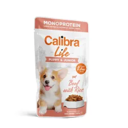 Calibra Dog Life Puppy Junior Wołowina saszetka 150g