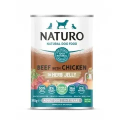 Naturo Grain Free Adult Wołowina z Kurczakiem w galarecie 390g Naturo Grain Free Adult Wołowina z Kurczakiem w galarecie 390g
