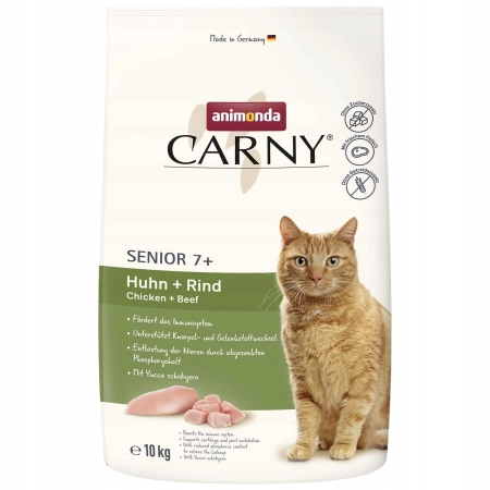 ANIMONDA Carny Cat Senior Kurczak, Wołowina 10kg
