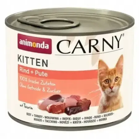 ANIMONDA Carny Kitten wołowina, indyk 200g
