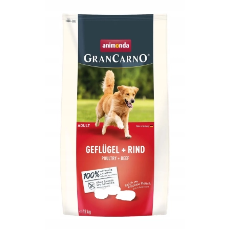 ANIMONDA GranCarno Adult drób, wołowina 12kg