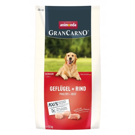 ANIMONDA GranCarno Senior drób, wołowina 12kg