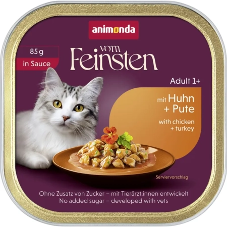 ANIMONDA Vom Feinsten kurczak z indykiem w sosie 85g