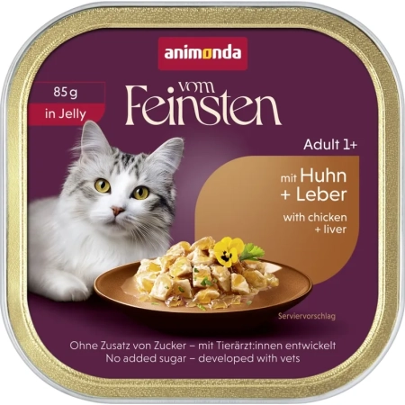ANIMONDA Vom Feinsten kurczak z wątróbką w galaretce 85g