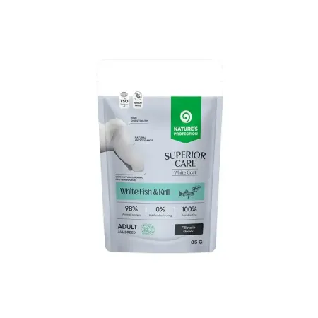 Natures Protection Superior Care White Dogs Adult biała ryba z krylem 85g