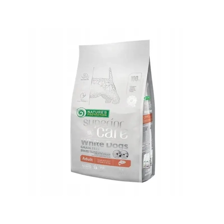 Natures Protection White Dogs GF Adult Mini Łosoś 1,5kg
