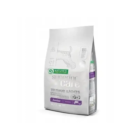 Natures Protection White Dogs GF Junior All Breeds Łosoś 1,5kg