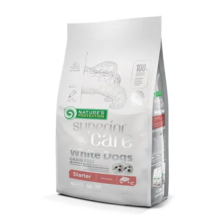 Natures Protection White Dogs GF Starter All Breeds Łosoś 1,5KG