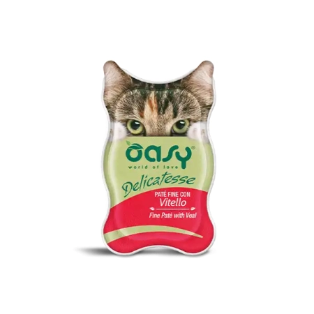 Oasy Cat DELICATESSE Fine Pate cielęcina 85g