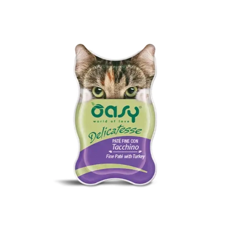 Oasy Cat DELICATESSE Fine Pate z indykiem 85g