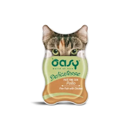 Oasy Cat DELICATESSE Fine Pate z kurczakiem 85g