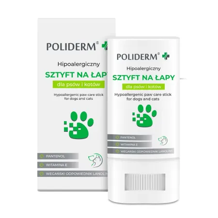 Poliderm Sztyft na łapy dla psa i kota 14,5g - Hipoalergiczny