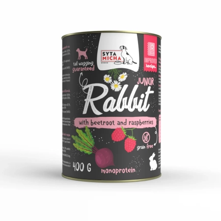 Syta Micha Junior Królik z burakiem i malinami 400g