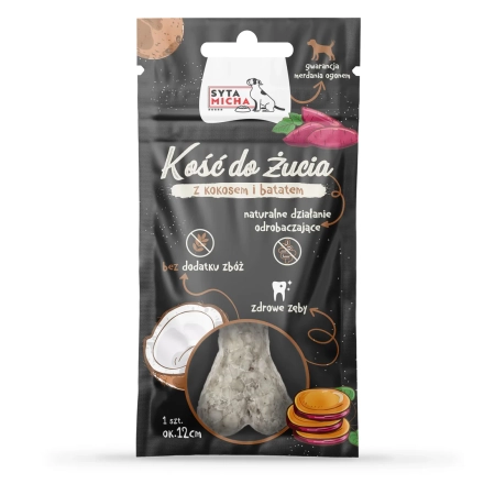 Syta Micha Kość do żucia dla psa Kokos z batatem 12cm