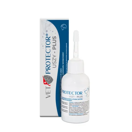 Vet Protector Pro Uszy Plus - Specjalistyczny płyn do uszu 50ml